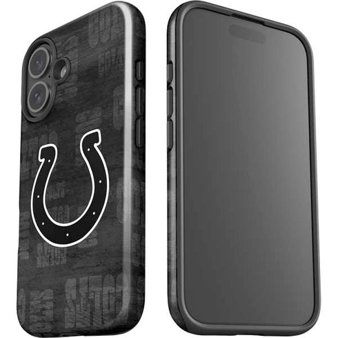 NFL Indianapolis Colts Black & White iPhone 16 Plus Impact Case