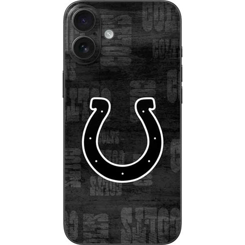 NFL Indianapolis Colts Black & White iPhone 16 Plus Skin