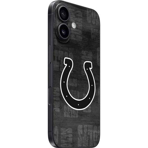 NFL Indianapolis Colts Black & White iPhone 16 Plus Skin