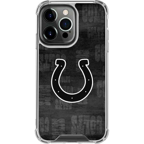 NFL Indianapolis Colts Black & White iPhone 16 Pro Max Clear Case