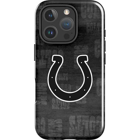 NFL Indianapolis Colts Black & White iPhone 16 Pro Max Impact Case