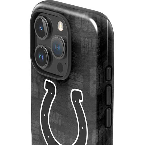 NFL Indianapolis Colts Black & White iPhone 16 Pro Max Impact Case
