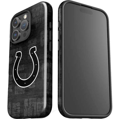 NFL Indianapolis Colts Black & White iPhone 16 Pro Max Impact Case