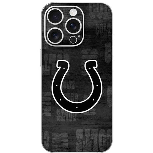 NFL Indianapolis Colts Black & White iPhone 16 Pro Skin