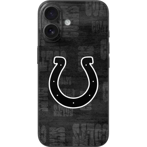 NFL Indianapolis Colts Black & White iPhone 16 Skin
