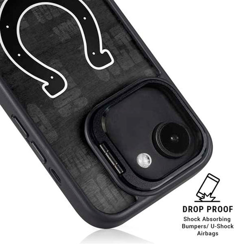 NFL Indianapolis Colts Black & White iPhone 16e Kickstand Case