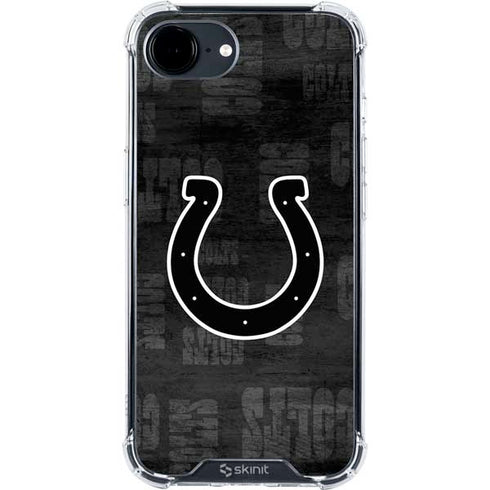 NFL Indianapolis Colts Black & White iPhone 16e Clear Case