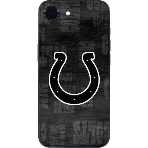 NFL Indianapolis Colts Black & White iPhone 16e Skin
