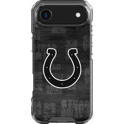 NFL Indianapolis Colts Black & White iPhone 17 Air Clear Case