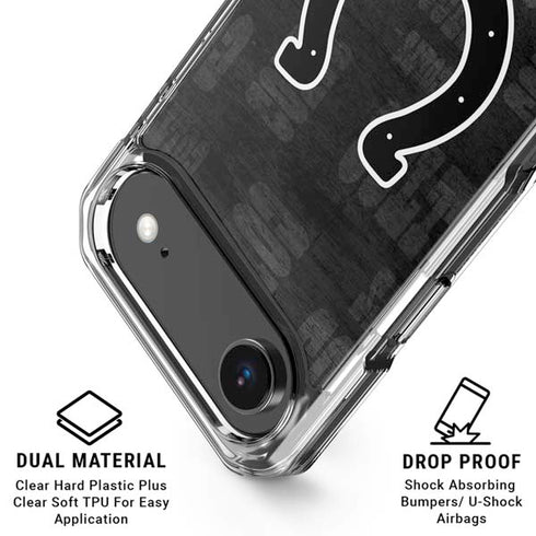 NFL Indianapolis Colts Black & White iPhone 17 Air Clear Case