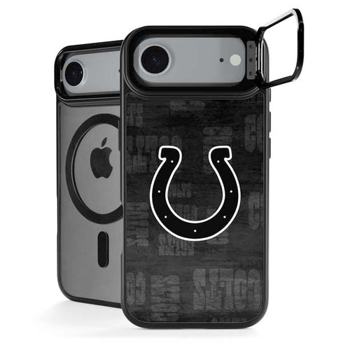 NFL Indianapolis Colts Black & White iPhone 17 Air Kickstand Case