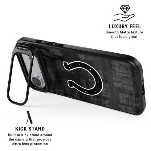 NFL Indianapolis Colts Black & White iPhone 17 Air Kickstand Case