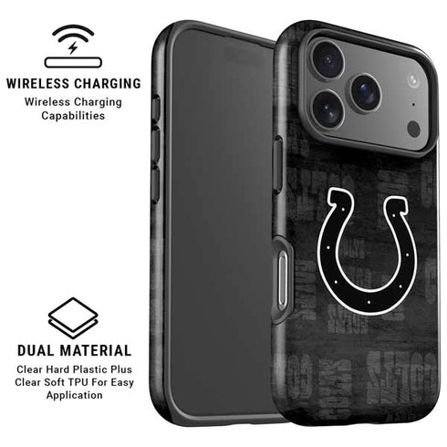 NFL Indianapolis Colts Black & White iPhone 17 Pro Magsafe Impact Case