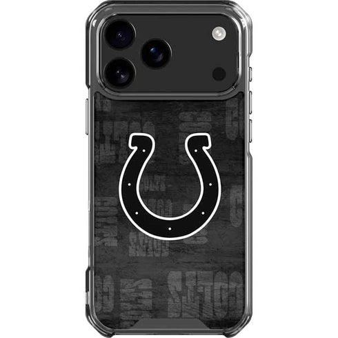 NFL Indianapolis Colts Black & White iPhone 17 Pro Max Clear Case
