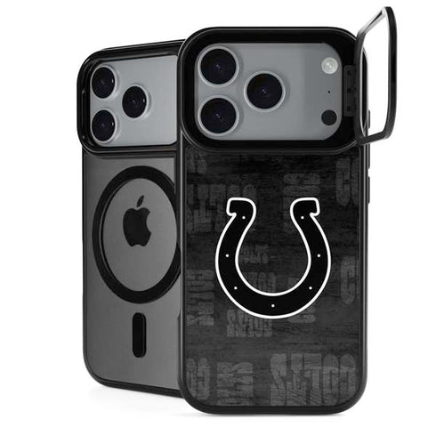 NFL Indianapolis Colts Black & White iPhone 18 Pro Kickstand Case