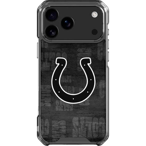 NFL Indianapolis Colts Black & White iPhone 18 Pro Max Clear Case