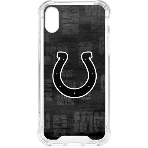 NFL Indianapolis Colts Black & White iPhone XS Clear Case