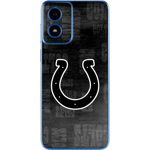 NFL Indianapolis Colts Black & White Moto G Play 4G (2024) Skin