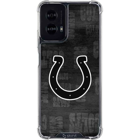 NFL Indianapolis Colts Black & White Moto G Power 5G (2024) Clear Case