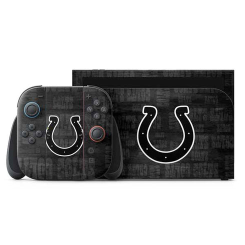NFL Indianapolis Colts Black & White Nintendo Skins