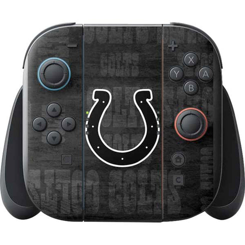 NFL Indianapolis Colts Black & White Nintendo Switch 2 (2025) with Joy-Con Skin