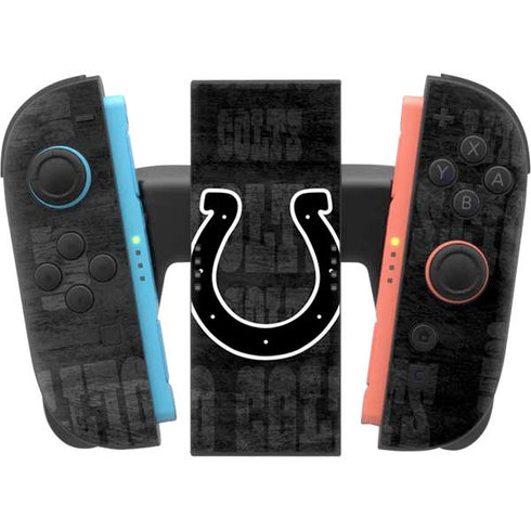 NFL Indianapolis Colts Black & White Nintendo Switch 2 (2025) Joy-Con Controller Skin