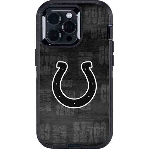 NFL Indianapolis Colts Black & White Otterbox Defender iPhone Skin