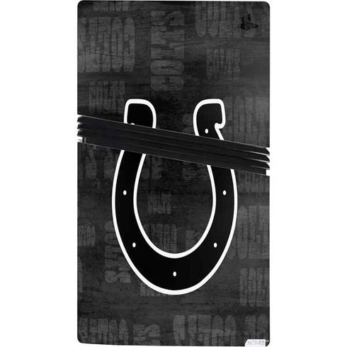 NFL Indianapolis Colts Black & White PS5 Pro Console Skin