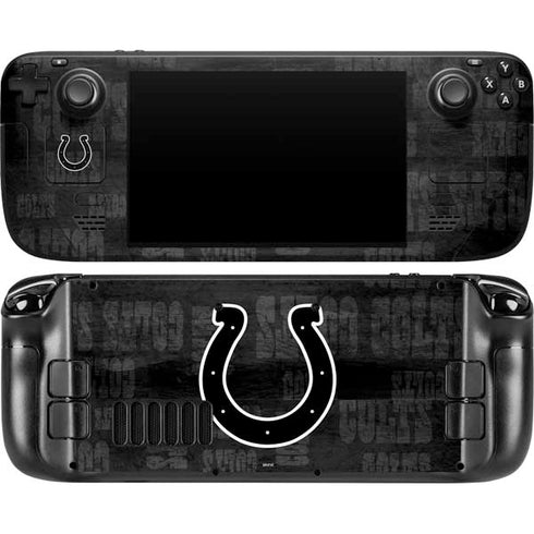 NFL Indianapolis Colts Black & White Steam Deck Handheld Gaming Computer OLED Skin
