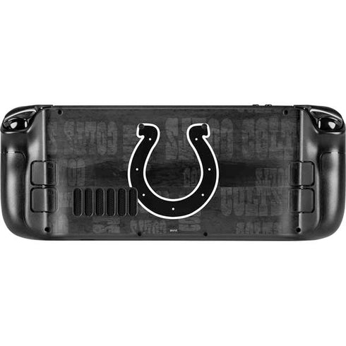 NFL Indianapolis Colts Black & White Steam Deck Handheld Gaming Computer Skin