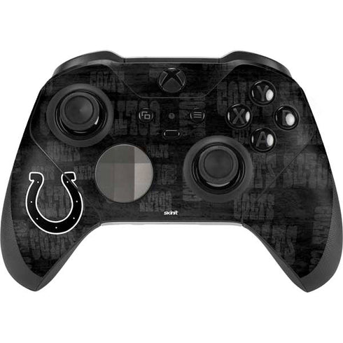 NFL Indianapolis Colts Black & White Xbox Elite Wireless Controller Series 2 Skin