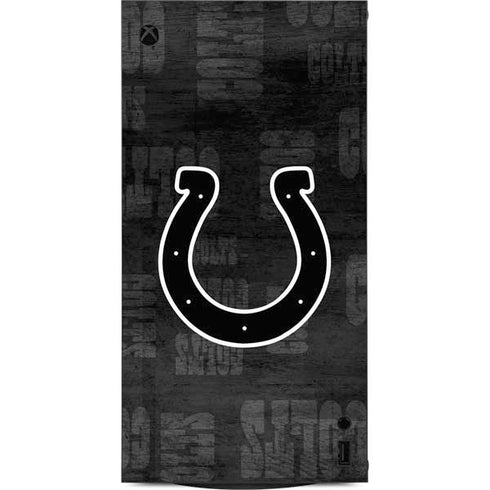 NFL Indianapolis Colts Black & White XBox Series X Digital Edition Console Skin