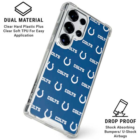 NFL Indianapolis Colts Blitz Series Galaxy S25 Ultra Clear Case