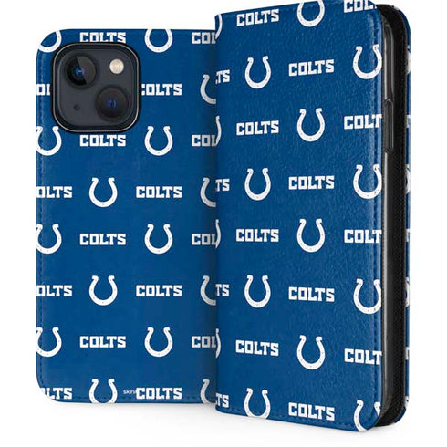 NFL Indianapolis Colts Blitz Series iPhone 15 Plus Folio Case