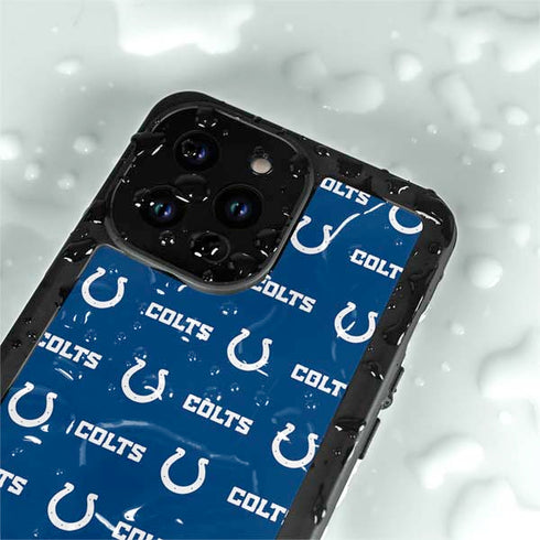 NFL Indianapolis Colts Blitz Series iPhone 15 Pro Waterproof Case