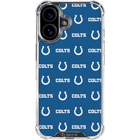 NFL Indianapolis Colts Blitz Series iPhone 16 Plus Clear Case