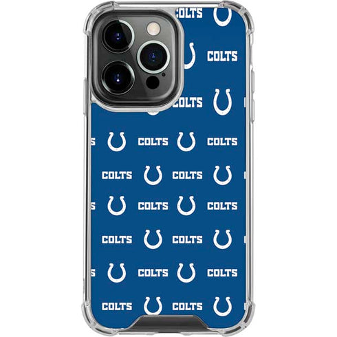 NFL Indianapolis Colts Blitz Series iPhone 16 Pro Clear Case