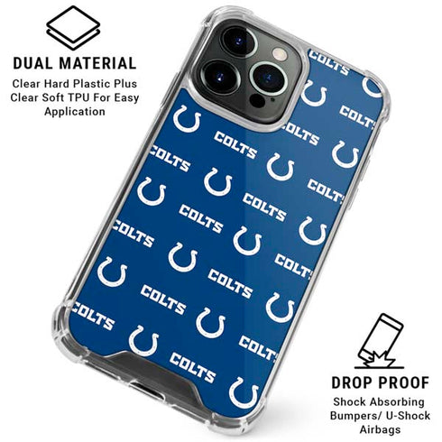 NFL Indianapolis Colts Blitz Series iPhone 16 Pro Max Clear Case