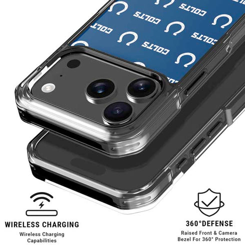 NFL Indianapolis Colts Blitz Series iPhone 18 Pro Clear Case
