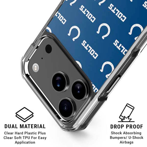 NFL Indianapolis Colts Blitz Series iPhone 18 Pro Clear Case