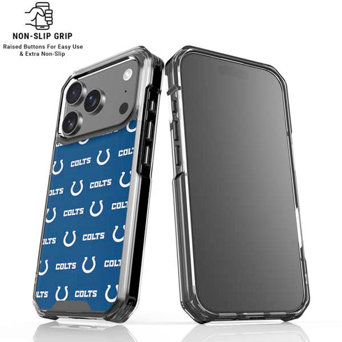 NFL Indianapolis Colts Blitz Series iPhone 18 Pro Clear Case