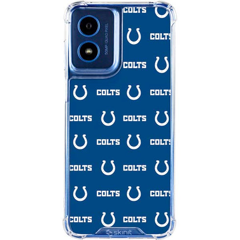 NFL Indianapolis Colts Blitz Series Moto G 5G (2024) Clear Case