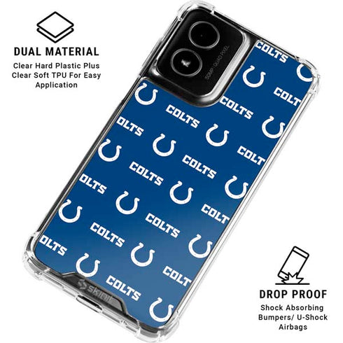 NFL Indianapolis Colts Blitz Series Moto G Power 5G (2024) Clear Case