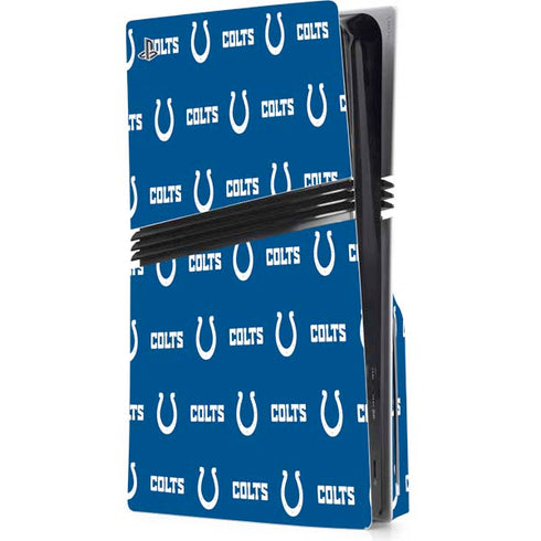 NFL Indianapolis Colts Blitz Series PS5 Pro Disk Console Skin