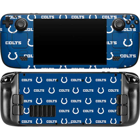 NFL Indianapolis Colts Blitz Series Steam Deck Handheld Gaming Computer OLED Skin