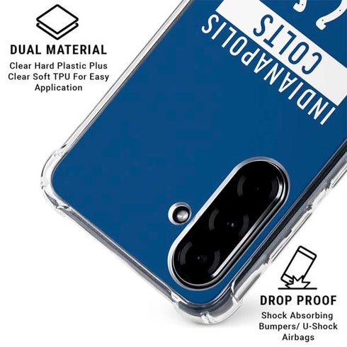 NFL Indianapolis Colts Blue Performance Series Galaxy A36 5G Clear Case