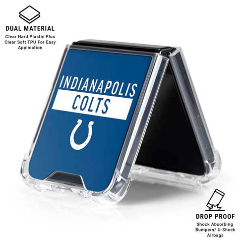 NFL Indianapolis Colts Blue Performance Series Galaxy Z Flip6 Clear Case