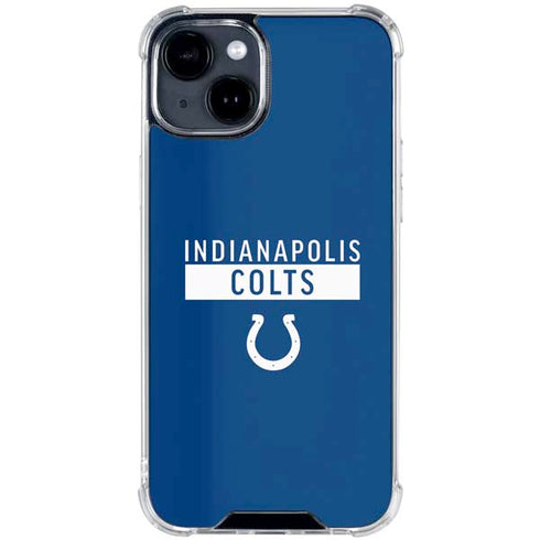 NFL Indianapolis Colts Blue Performance Series iPhone 15 Clear Case