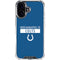 NFL Indianapolis Colts Blue Performance Series iPhone 16 Clear Case