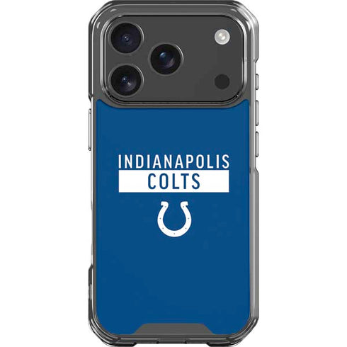 NFL Indianapolis Colts Blue Performance Series iPhone 18 Pro Clear Case